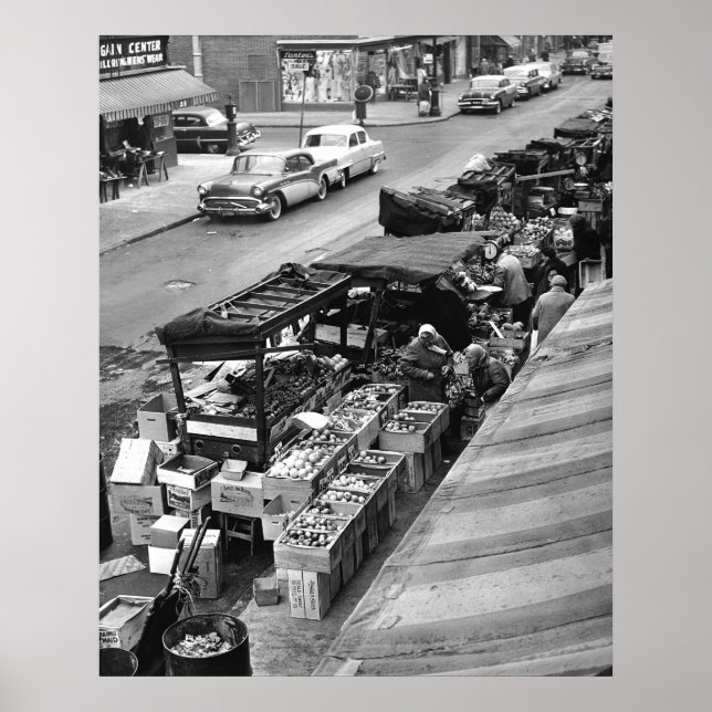 Brooklyn Pushcart Market: 1960 Poster (Framsidan)