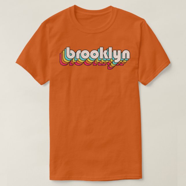 Brooklyn Retro Typography Design T Shirt (Design framsida)