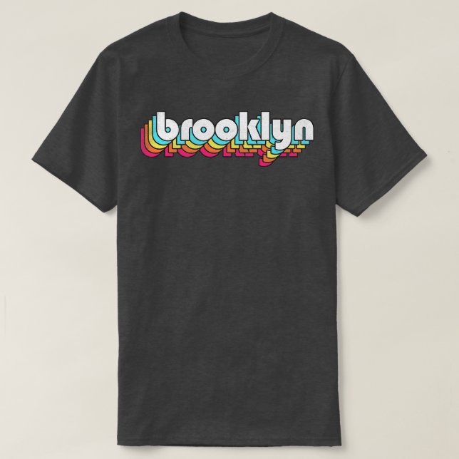 Brooklyn Retro Typography Design T Shirt (Design framsida)