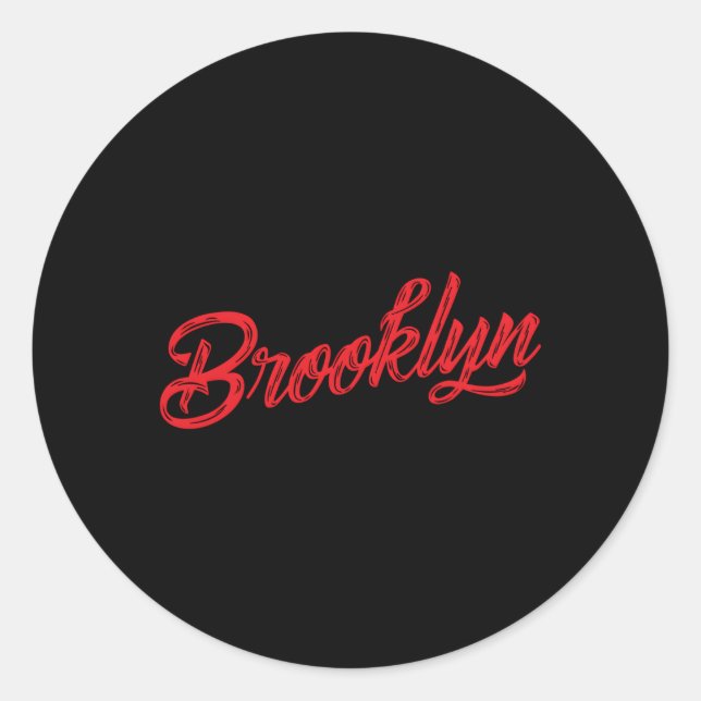 Brooklyn Runt Klistermärke (Framsida)