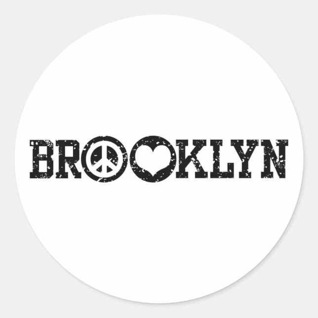 Brooklyn Runt Klistermärke (Framsida)