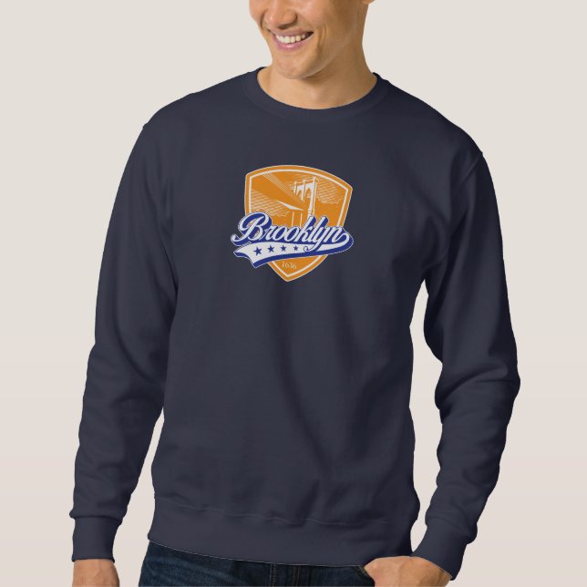 Brooklyn Shield med SVosh Design Lång Ärmad Tröja (Framsida)