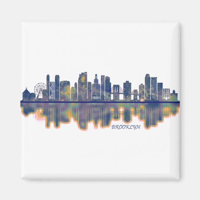 Brooklyn Skyline Magnet (Framsidan)