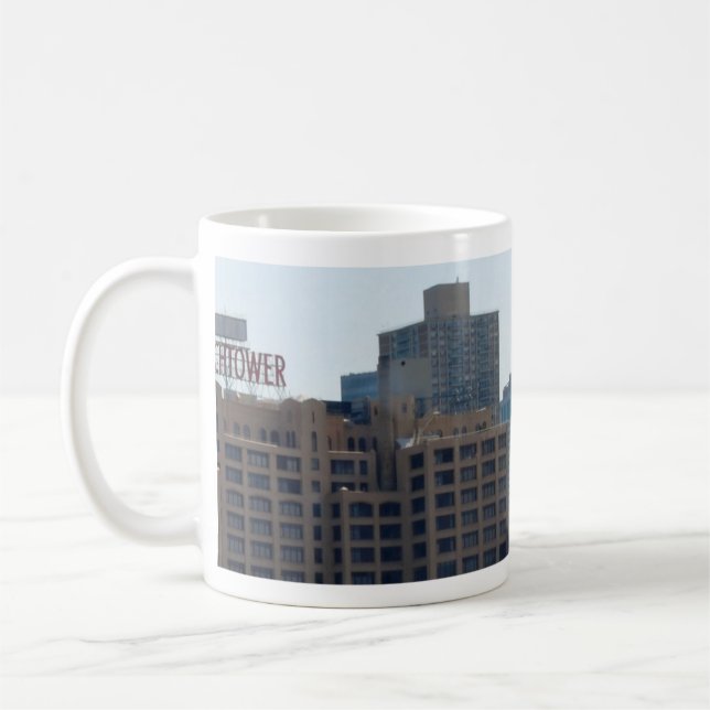 Brooklyn Skyline Watchtower Byggnad Mugg (Vänster)
