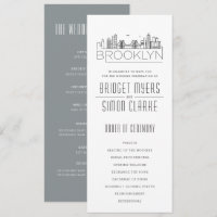 Brooklyn Stilisad Siluett | Bröllopsprogram