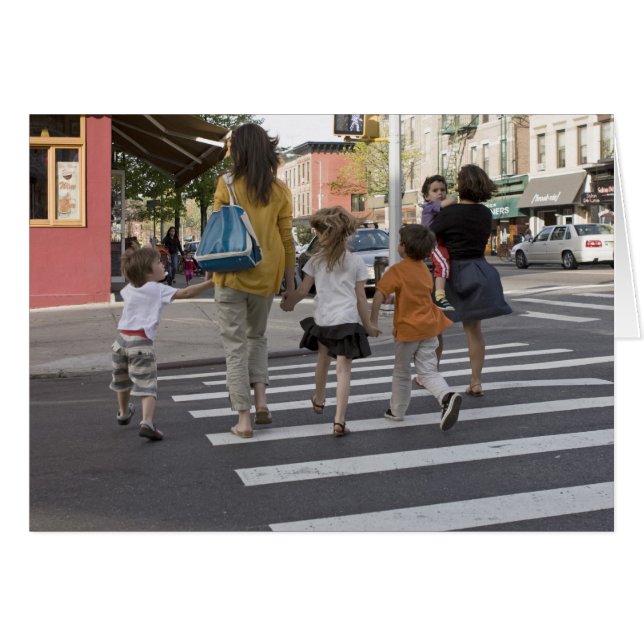 Brooklyn Street Crossing Hälsningskort (Framsidan Horizontal)