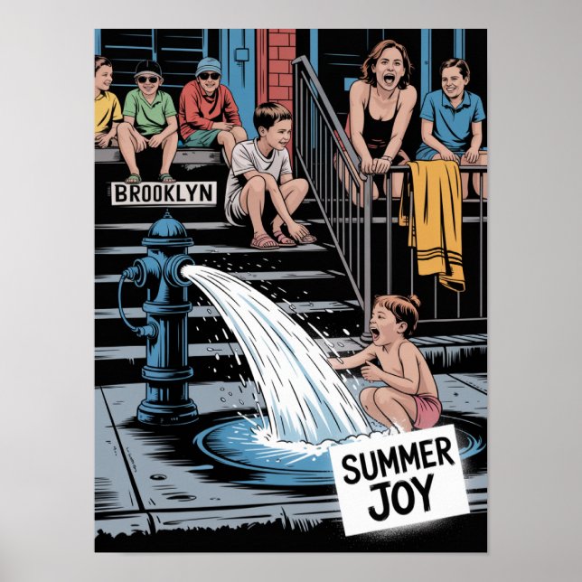 Brooklyn Summer Joy Baby Brandpost Poster (Framsidan)