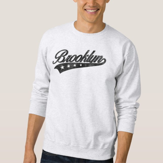 Brooklyn Swoosh Design Lång Ärmad Tröja (Framsida)