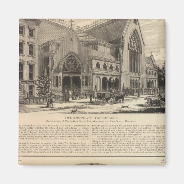 Brooklyn Tabernacle Underbar Organ Byggt Magnet (Framsidan)