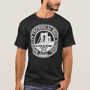 Brooklyn Technical High School - vit Logotyp   T Shirt