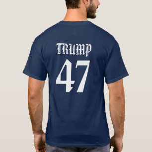 BROOKLYN TRUMP 47 VINTAGE JERSEY - BLUE T SHIRT