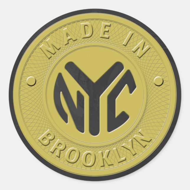 Brooklyn Tunnelbanan Token Runt Klistermärke (Framsida)