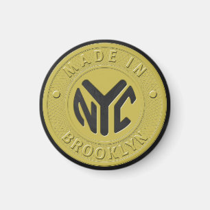 Brooklyn tunnelbanantecken magnet