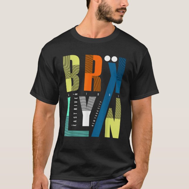 Brooklyn Vibes Brooklyn Tee Brooklyn New York City (Framsida)