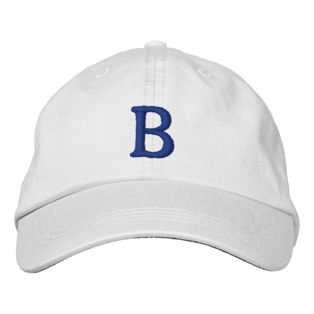 Brooklyn Vintage Cap - Basic justerable - White Broderad Keps (Framsida)
