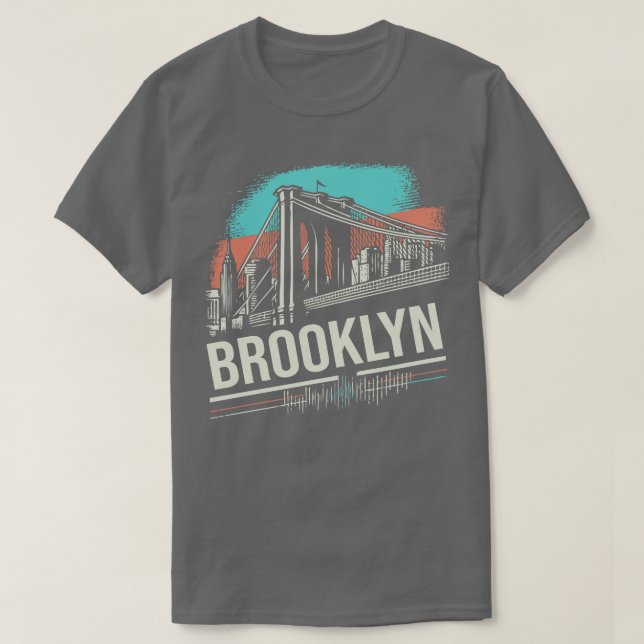 Brooklyn Vintage Design T Shirt (Design framsida)