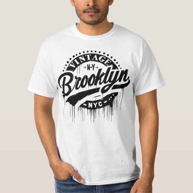 Brooklyn Vintage T Shirt (Framsida)
