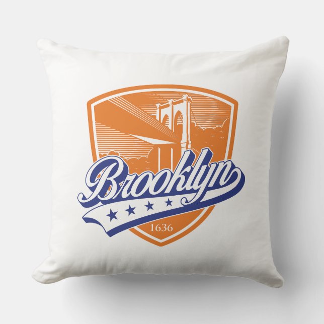 Brooklynsköld med Swoosh-design Kudde (Framsida)