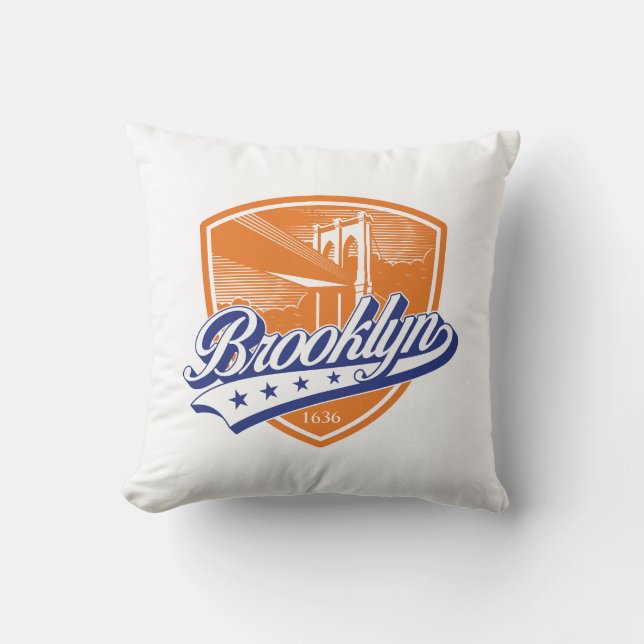 Brooklynsköld med Swoosh-design Kudde (Framsida)