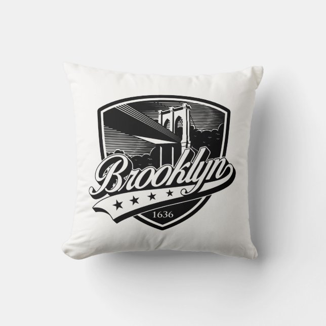 Brooklynsköld med Swoosh-design Kudde (Framsida)