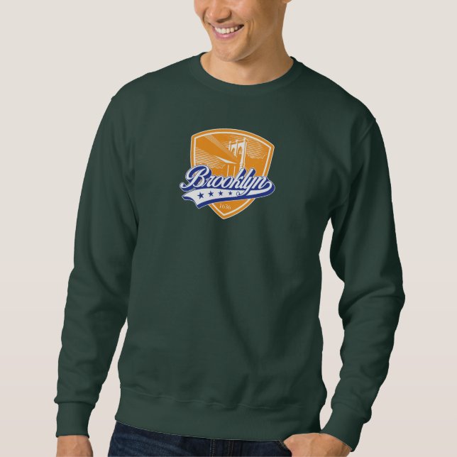 Brooklynsköld med Swoosh-design Lång Ärmad Tröja (Framsida)