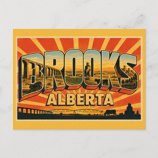 Brooks Alberta Mångsidigt Jordbruk Vykort (Framsida)
