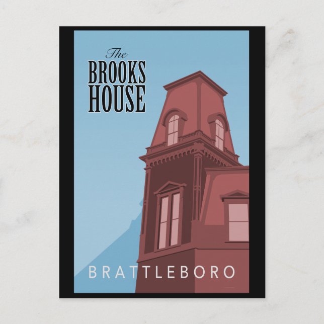 Brooks House Hotel Postcard Vykort (Framsida)