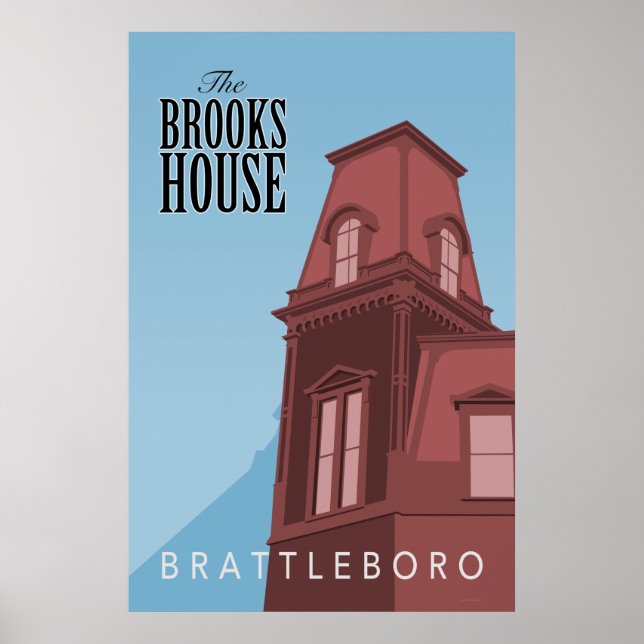 Brooks House Hotel Retro Poster (Framsidan)