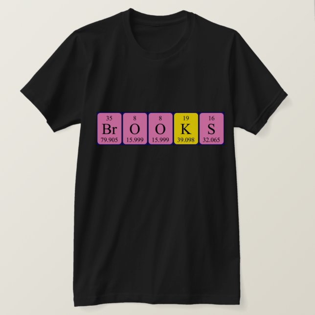 Brooks Periodiska bord namn-skjorta T Shirt (Design framsida)