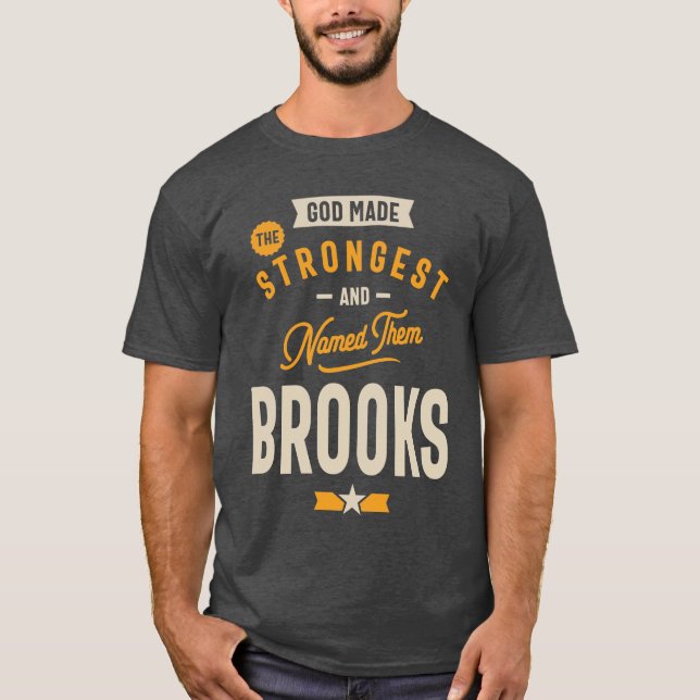Brooks Personlig Namn Birthday Gift T Shirt (Framsida)