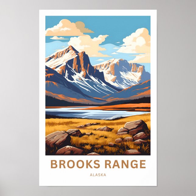Brooks Range Alaska Travel Skriv ut Poster (Framsidan)