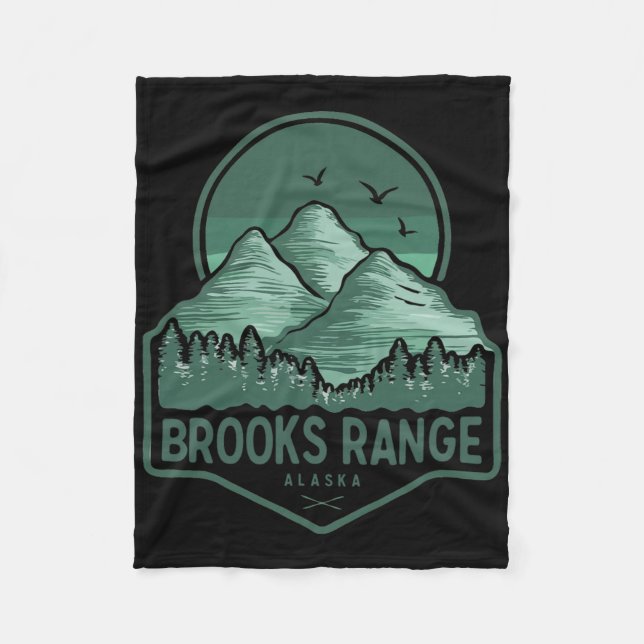 Brooks Range-bergen Alaska Vandring Utomhus Vint Fleecefilt (Framsidan)