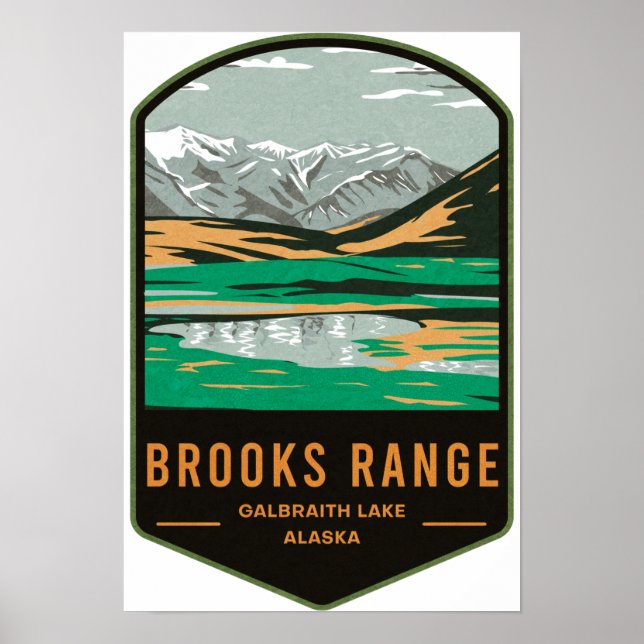 Brooks Range Galbraith Sjö Poster (Framsidan)