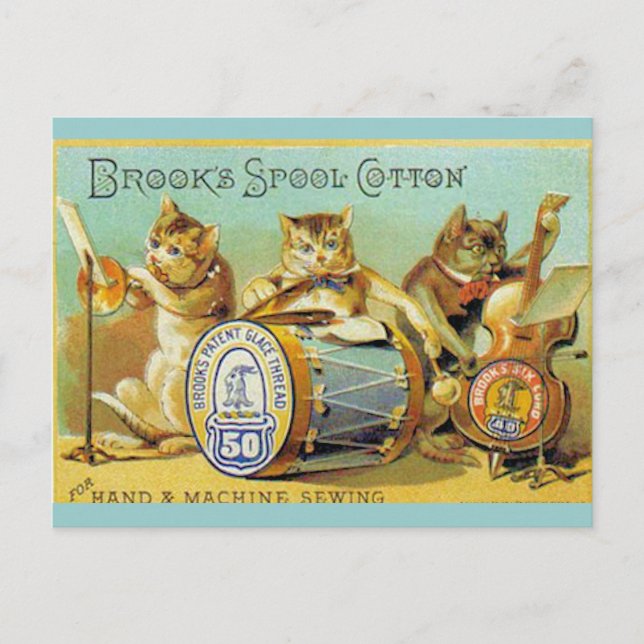 Brooks Spool Cotton Vykort (Framsida)