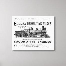 Brooks Steam Locomotive Works 1890 Canvastryck