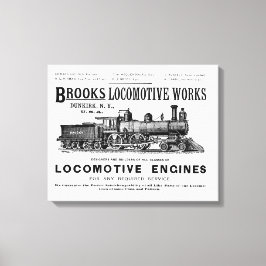 Brooks Steam Locomotive Works 1890 Canvastryck