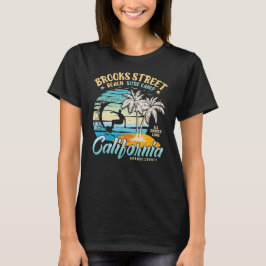 Brooks Street Beach Surfa Camp Surfing California T Shirt