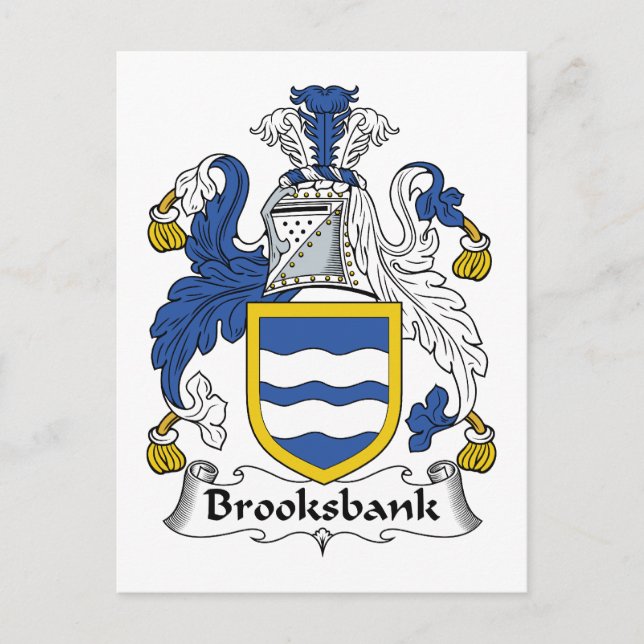 Brooksbank Family Crest Vykort (Framsida)