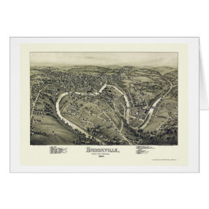 Brookville panorama- karta för PA - 1895 Hälsningskort