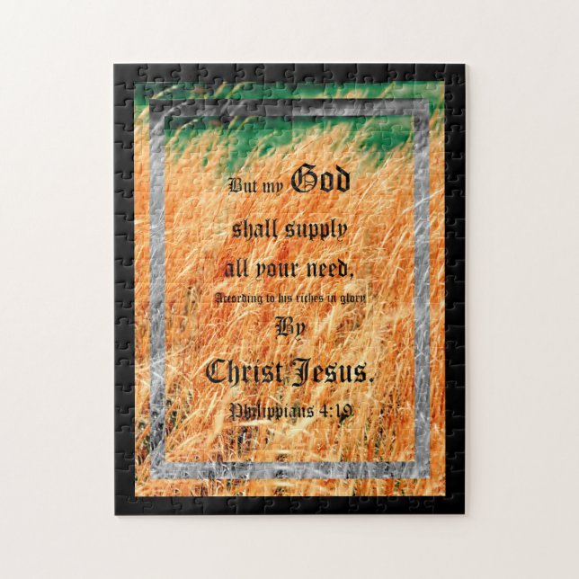 Broom Sage Abstrakt Filipperbrevet 4:19 Pussel (Vertikal)