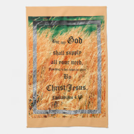 Broom Sage Abstrakt Philippians 4vs19 Kökshandduk