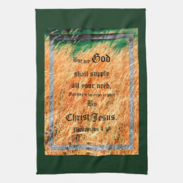 Broom Sage Abstrakt Philippians 4vs19 Kökshandduk