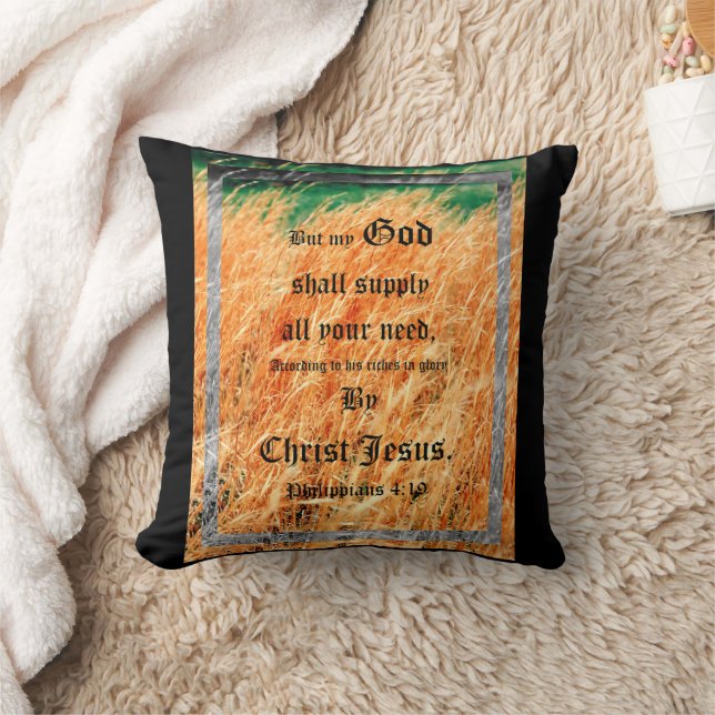 Broom Sage Abstrakt Philippians 4vs19 Kudde (Filt)