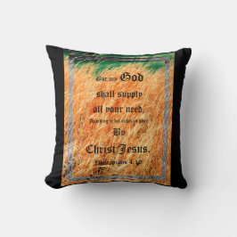 Broom Sage Abstrakt Philippians 4vs19 Kudde