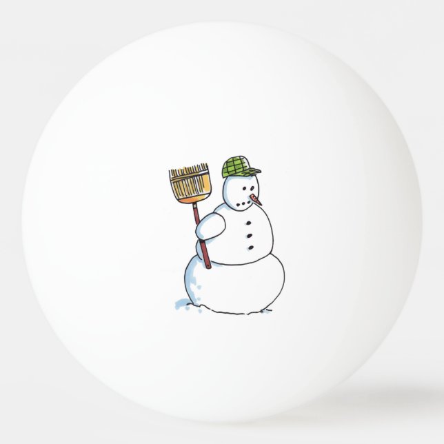 Broom Snögubbe 1-stjärnig pingpong boll (Framsidan)