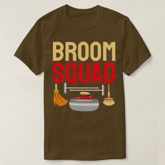 Broom Squad Funny Curling Player T Shirt (Design framsida)