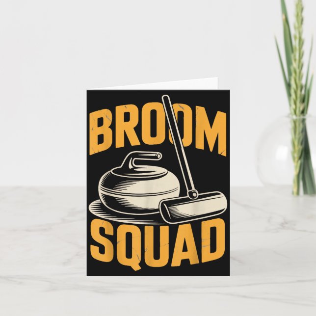 Broom Squad Ice Sweeng Rock Stone Sliding Curling  Kort (Framsida)
