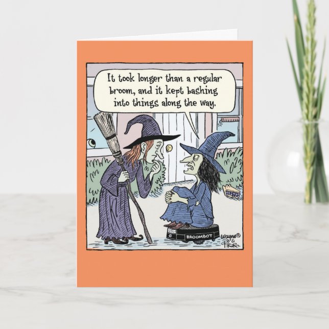 Broombot Halloween Kort (Framsida)