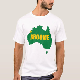 Broome grönt och guld- kartaT-tröja Tee Shirt