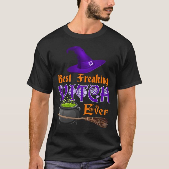BROOMHILDA WITCH HALLOWEEN BEST FREAKTION WITCH KV T SHIRT (Framsida)